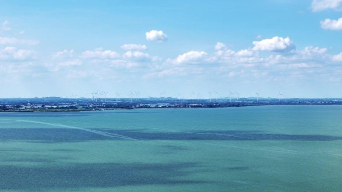 免费4K可商用碧海蓝天风车发电
