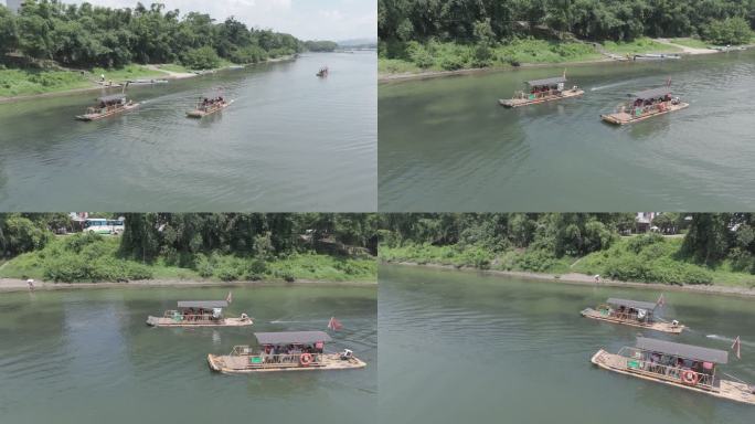 漓江竹筏漂流风光