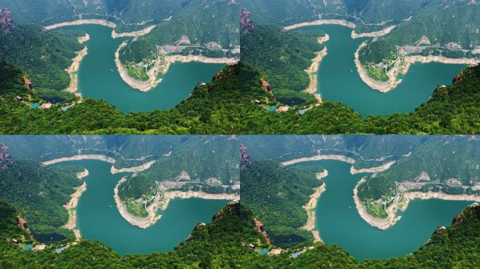 新乡 宝泉 峡谷 河流 山峦 自然风光