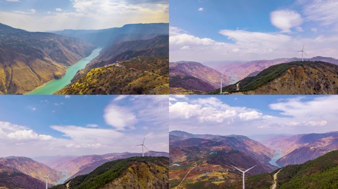 攀枝花金沙江大峡谷风光延时