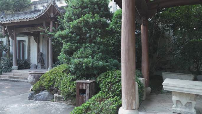古风园林盆栽小景