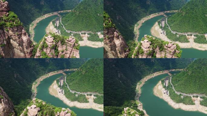 新乡 宝泉 峡谷 河流 山峦