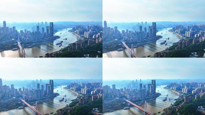 重庆来福士全景 航拍