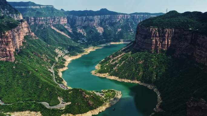 新乡 宝泉 峡谷 河流 山峦