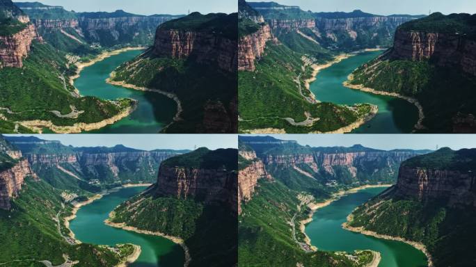 新乡 宝泉 峡谷 河流 山峦