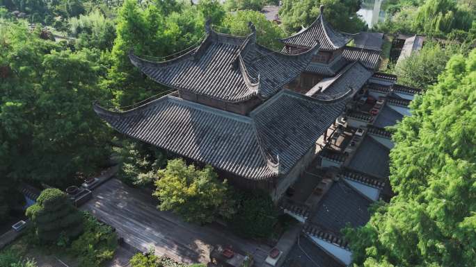 古风园林盆栽小景