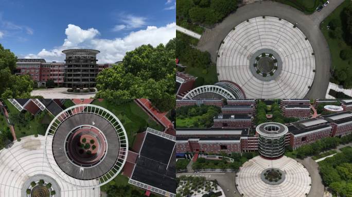 宁波万里学院 大学校园鸟瞰风光