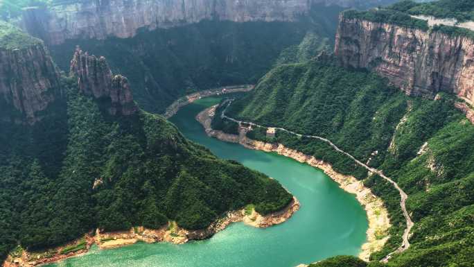 新乡 宝泉 峡谷 河流 山峦