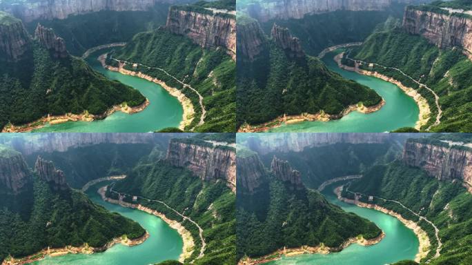 新乡 宝泉 峡谷 河流 山峦