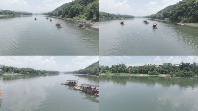 漓江竹筏漂流风光