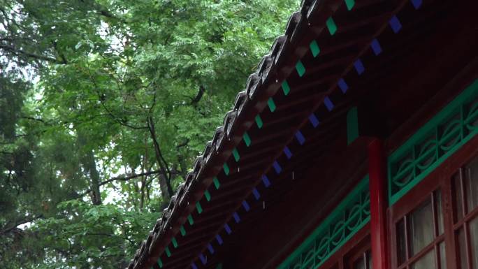 下雨 屋檐 古风建筑