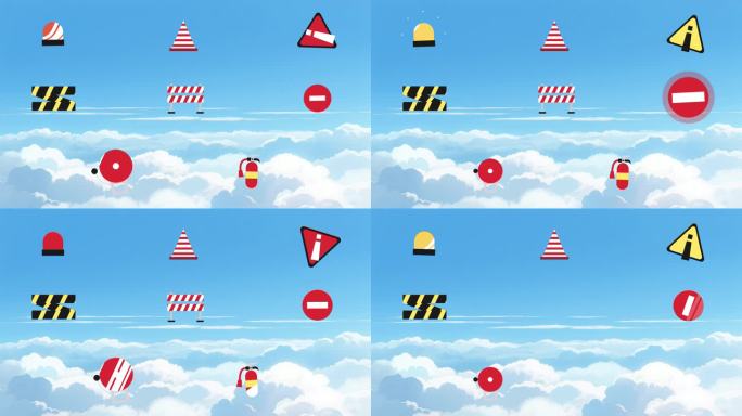 注意警示危险安全警告动态图标卡通元素