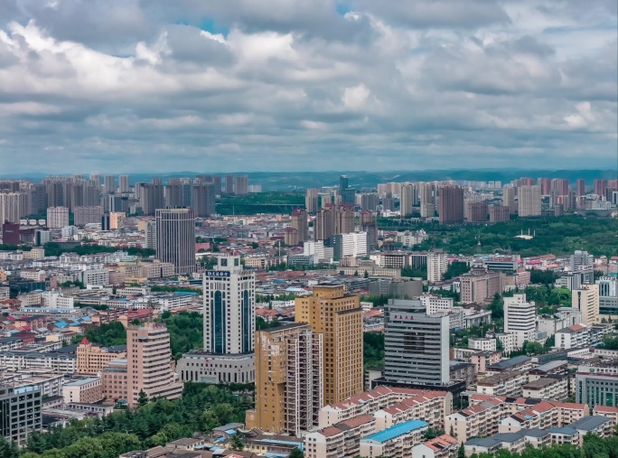 4K晋城市大气航拍延时摄影