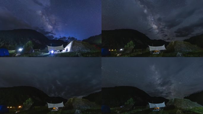 则巴村帐篷营地银河星空