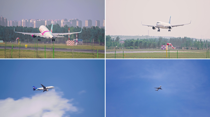 飞机起飞降落航空发动机客机机场跑道航班