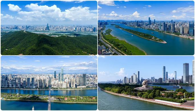 长沙城市地标城市天际线航拍延时宣传片合集