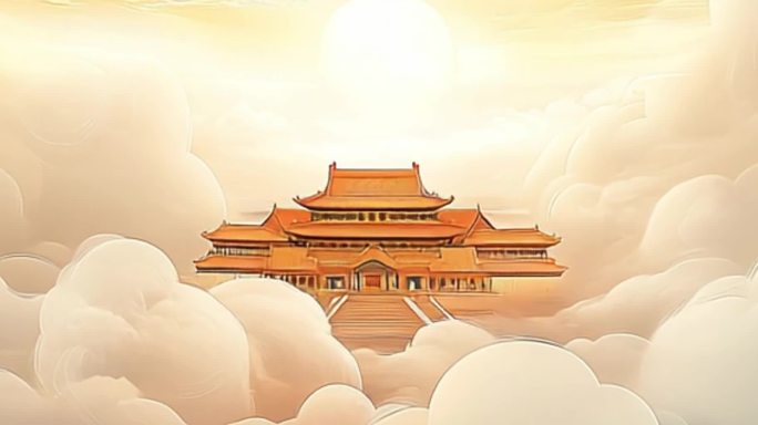 【超宽屏】云中天宫 西游记天宫 天上天庭