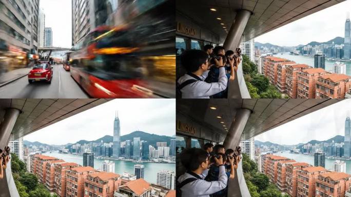维多利亚港城市建筑群像
