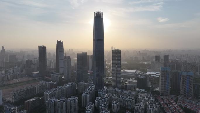 现代化城市建筑群鸟瞰