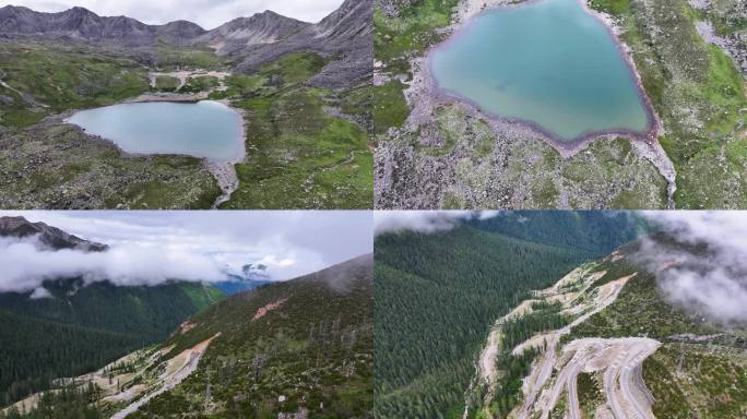 川西高原风光格聂南线国家地理盘山公路湖泊