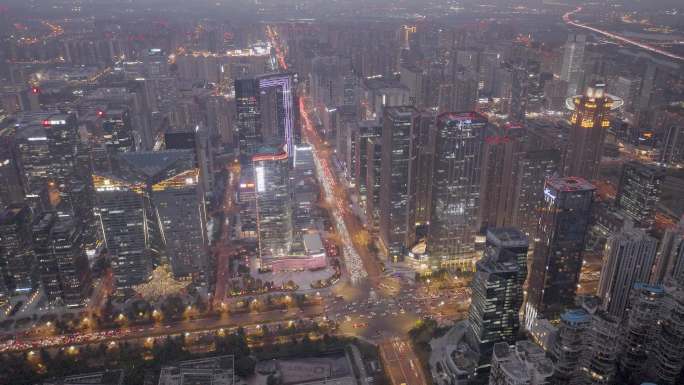 成都城市建筑群航拍天府1