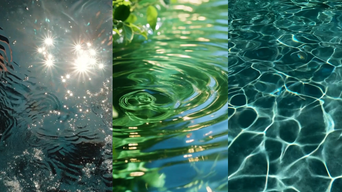 竖版绿色水波纹合集