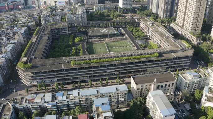 成都西村城市建筑生态航拍