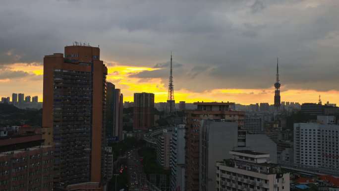 广州城市天际线延时