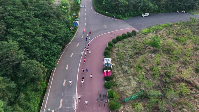 马拉松跑团比赛跑步视频（4k）
