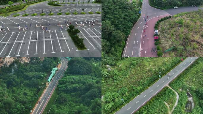 马拉松跑团比赛跑步视频（4k）