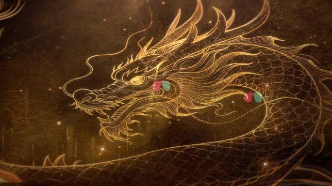 中国风龙纹背景