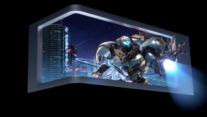 户外机器人裸眼3D素材(可定制)