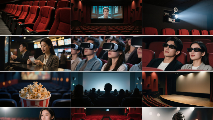 电影院影厅观影电影放映戏剧剧场舞台灯光