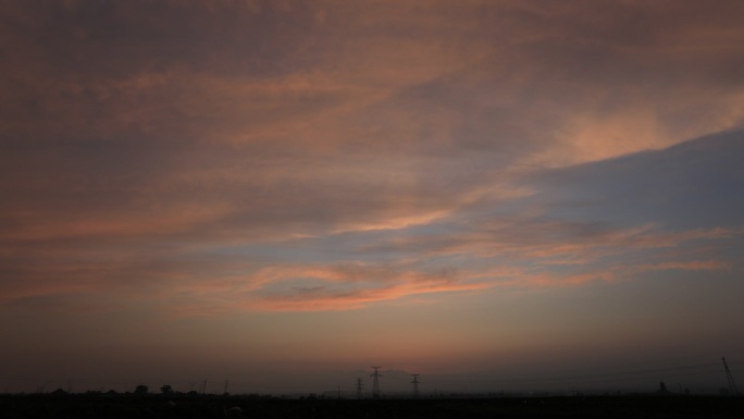 绚丽晚霞天空