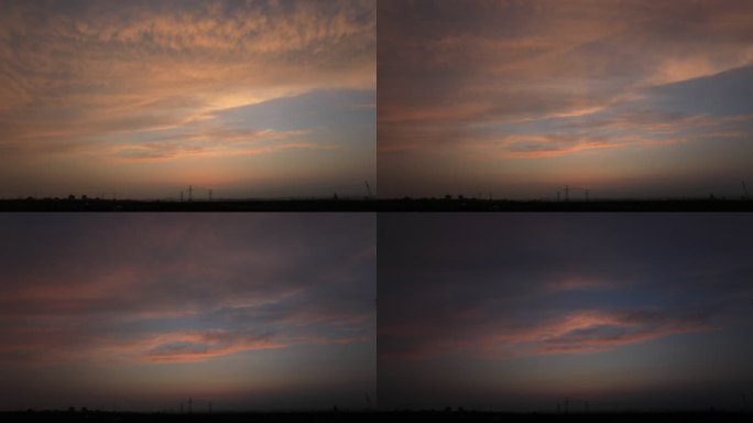 绚丽晚霞天空