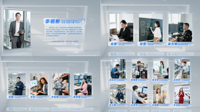 【无插件】企业高端人物三维空间图文介绍