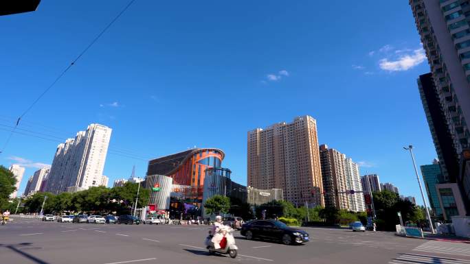 城市CBD街景与商业中心 太原中正天街