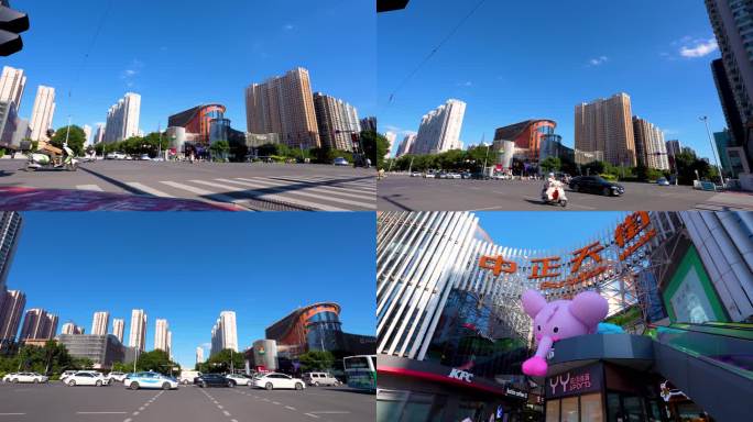 城市CBD街景与商业中心 太原中正天街