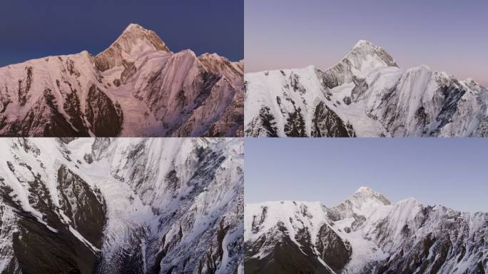 壮丽山峰风光 那玛峰贡嘎雪山日出日落