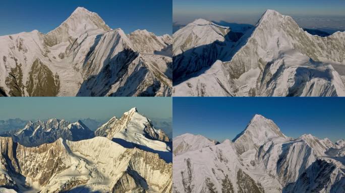 壮丽山峰风光 那玛峰贡嘎雪山日出日落