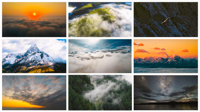 自然风景氛围意境节奏快切转场空镜头视频