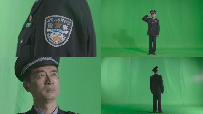 抠像元素警察形象公安干警合成背景元素