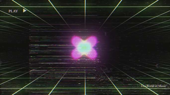 VHS蒸汽波复古动感led背景素材VJ