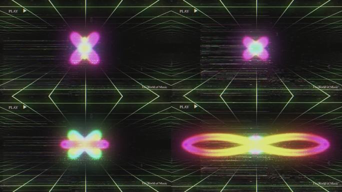 VHS蒸汽波复古动感led背景素材VJ