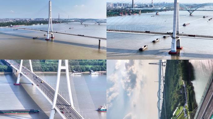 壮观的现代化跨江大桥