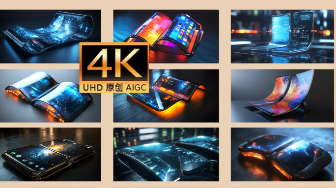 未来科技柔性屏展示片头 可折叠屏幕技术