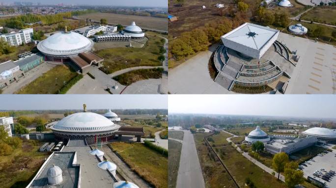 航拍内蒙古自治区呼和浩特市玉泉区风情园