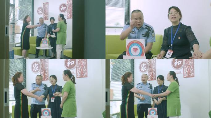 民警调节群众纠纷吵架握手言和警察化解矛盾