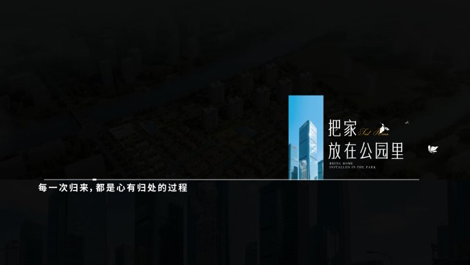 简约字幕 简洁字幕 地产字幕 意境字幕