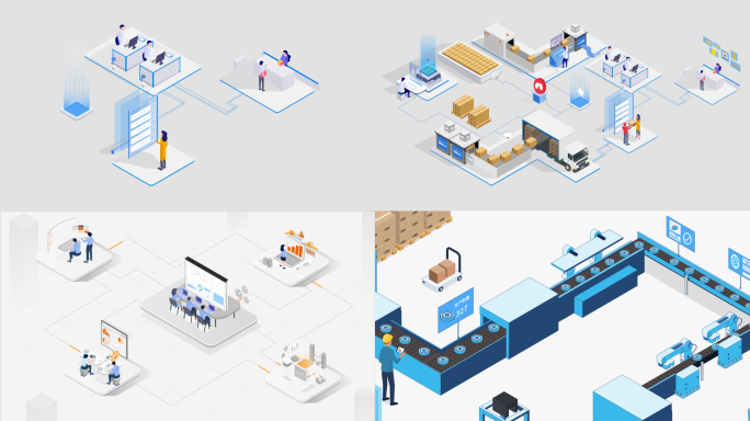 MG智能制造生产流程 2.5D动画场景